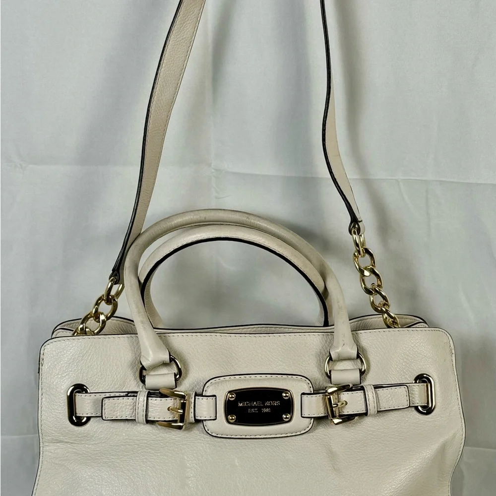 Michael Kors white Hamilton‎ bag pre loved